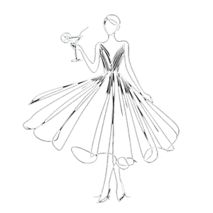 Boceto de Vestidos de Fiesta